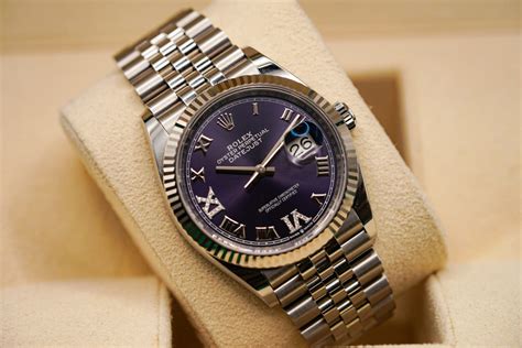 rolex aubergine dial.